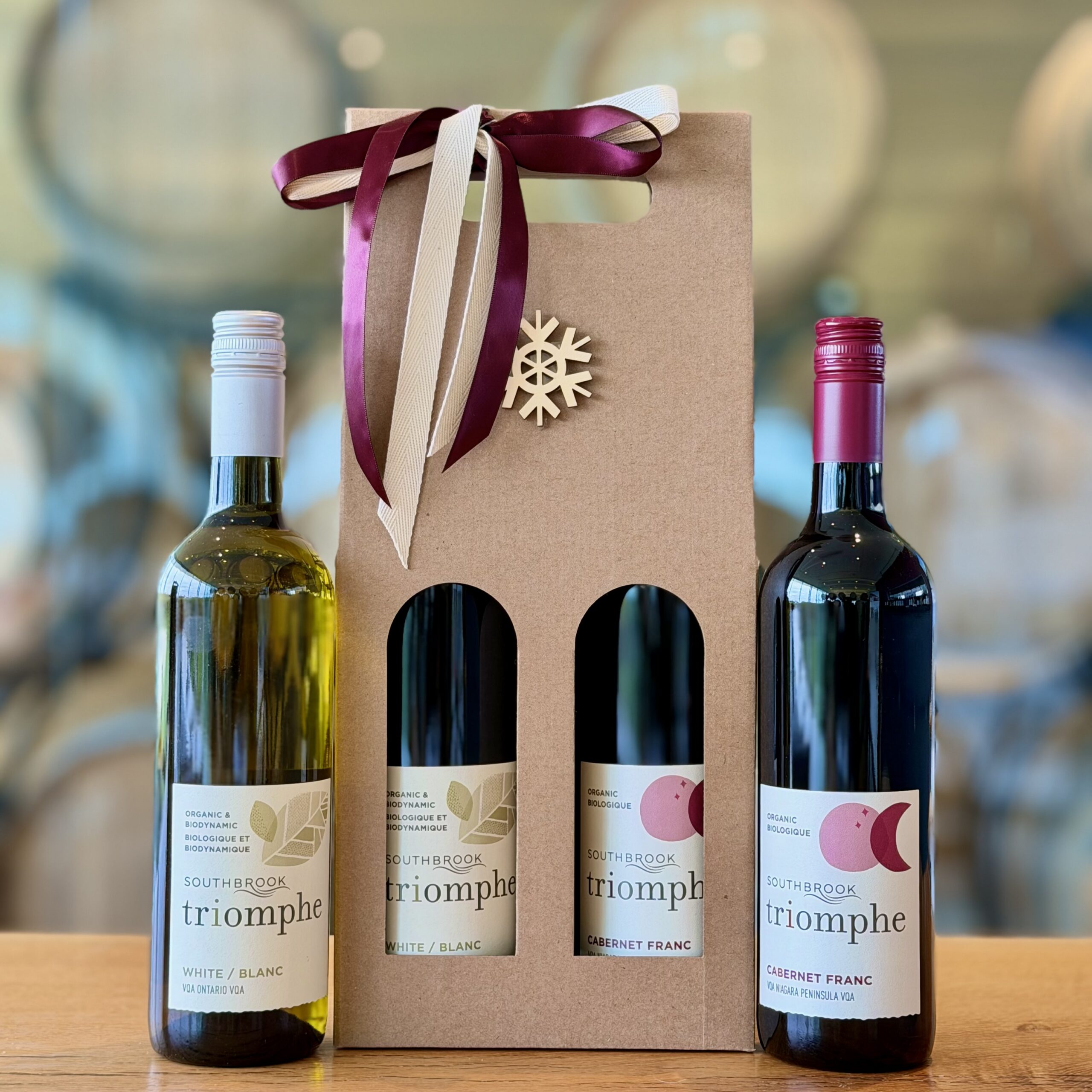 This Two bottle bundle is a selection of our Triomphe line. It includes organic wine that best express the grape variety we grow in Niagara